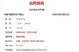 黄色预警！16级！“小犬”加强为超强台风！预计4日登陆→图片