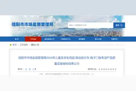 河南省信阳市市场监督管理局发布2024年儿童及学生用品等专项产品质量监督抽检结果图片