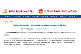 中信集团原副总经理徐佐被“双开”，靠企吃企，谋取巨额非法利益图片