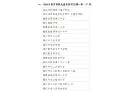 名单公示！福州市教育局最新发布！图片