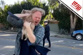 国际丨洛杉矶男子因山火被迫离家后与宠物狗重逢 激动拥抱落泪视频封面