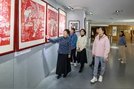 河南漯河举办剪纸艺术作品展 展示漯河新风貌图片