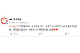 WPS崩了？官方回应→图片