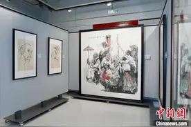 徐展现实主义水墨人物画作品一展“行者”风采图片