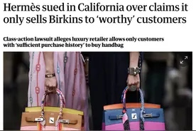 爱马仕配货遭起诉，CEO曾称中国客户迷恋爱马仕图片