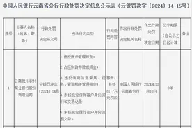 云南陇川农商银行被罚81.7万：因占压财政存款或资金等图片