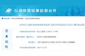 无证擅自开展激光脱毛等医美项目，杭州市上城区一美容馆被罚款10万！图片