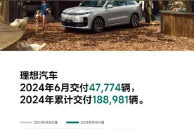 理想汽车2024年6月交付47,774辆图片
