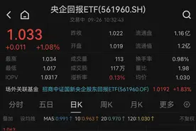 中字头持续发力，中南股份、五矿资本携手涨停，央企回报ETF（561960）冲击7连阳！图片