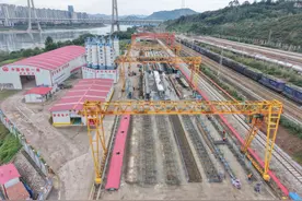 成渝铁路改造工程首孔T梁预制完成图片