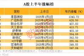 最高暴涨超13倍！上半年十大牛股出炉，175股翻倍图片