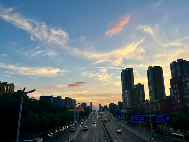 组图｜一抹夕阳美如画 又被西安的天空美到了