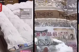 你买的羽绒被可能是劣质飞丝被！直播间岂能挂羊头卖狗肉？图片
