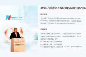 “2025A股酒业上市公司ESG排行榜TOP20”重磅揭晓！五粮液、珠江啤酒、古越龙山、百润股份、贵州茅台位居前五图片