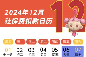 2024年12月社会保险费征缴时间安排看这里图片
