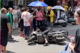 四川南充一男子疑被墙体瓷砖砸到，官方：人没事，社区正组织排危图片