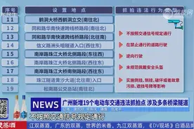 广州新增19个电动车交通违法抓拍点 涉及多条桥梁隧道视频封面
