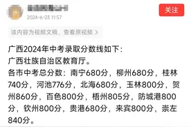 广西2024年中考录取分数线公布？假的图片