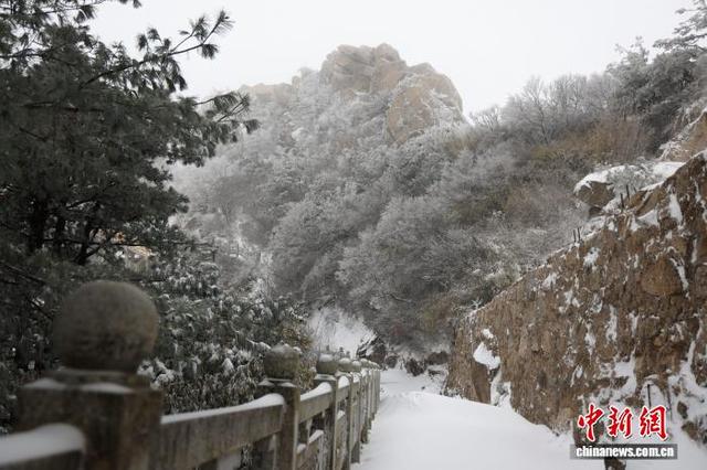 豫西落雪：白云山间银装素裹