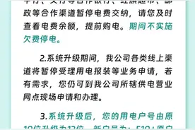 重要提醒！四川这几天将暂停电费充值图片