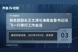 商务部部长王文涛与海南省委书记冯飞一行举行工作会谈视频封面