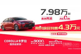 一汽丰田卡罗拉已不到8万元！丰田车售价集体大跳水图片