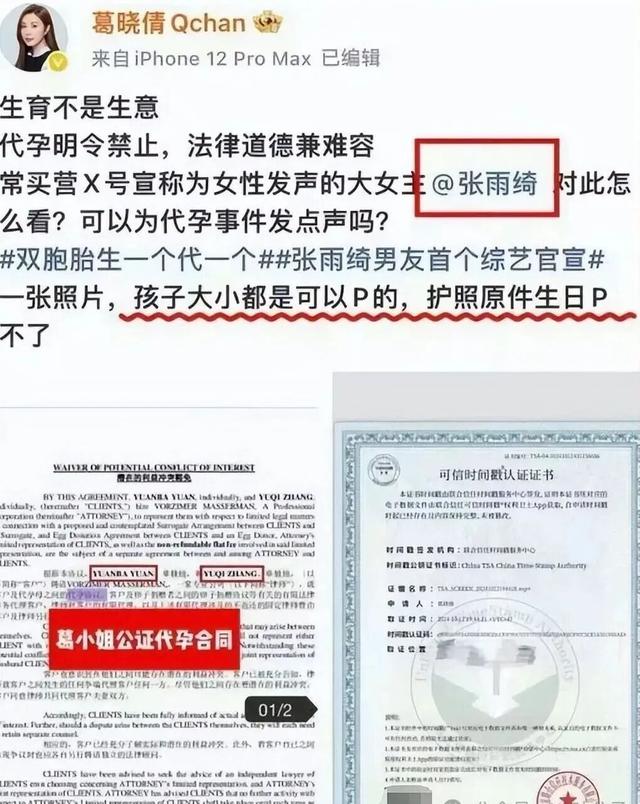 张雨绮被实名举报代孕	、插足婚姻，对方时隔一年后公布警方调查结果	，称当年威胁自己的神秘人系律师，疑似与张雨绮相识