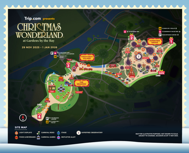 飞行圣诞老人、热带飘雪，滨海湾花园变身30万呎梦幻乐园