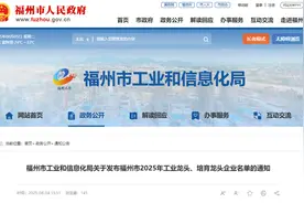 109家！福州工业龙头企业名单公布！图片