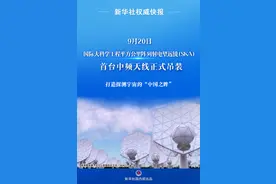 新华社权威快报丨国际大科学工程平方公里阵列射电望远镜（SKA）首台中频天线正式吊装图片