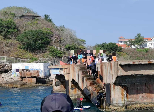 三亚网红跳水点断桥被曝装满防盗刺，当地文旅：涉及珊瑚礁保护和海域安全，早就不允许去了