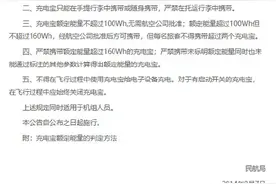 民航规定飞行中不能用充电宝充电图片