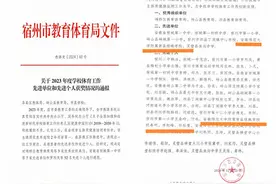 安徽师范大学附属萧县绿城学校荣获宿州市2023年度学校体育工作先进单位称号图片