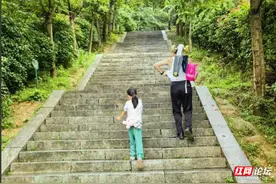 来自于爷孙俩的默契，在珠山公园发现了有趣的一幕图片