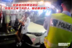 女子故意遮挡号牌还很狂：“我是天上掉下来的人，啥证都没有！”图片