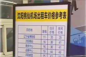 沈阳机场、火车站亮出“出租车价格参考表”图片