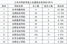 合肥市驾校排名（2023年12月份）图片