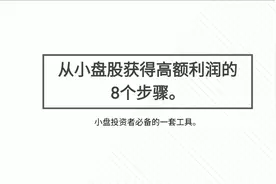 什么是‘’成长股”，做好这8步买对小盘股，轻松获得高额利润。视频封面