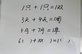 家长想了好几天，儿子看后秒答出！6（）+10（）=1（）你会填吗？