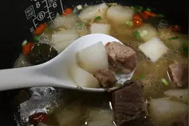 最简单的羊肉炖萝卜的做法~电饭锅一键搞定， 味道不输餐厅