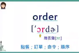 吉娜英文-單字發音教學：order 點餐；訂貨；命令