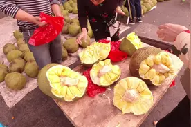 广州江南水果市场里的菠萝蜜，去核称四块五一斤大家觉得划算吗？