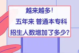 越来越多！五年来普通本专科招生人数增加了多少？视频封面