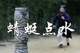 【翻车现场】武当陈师行展示轻功蜻蜓点水，不慎被落石砸腿！视频封面