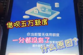 借呗从没有逾期过，突然5万额度被关了，芝麻分却还涨了视频封面
