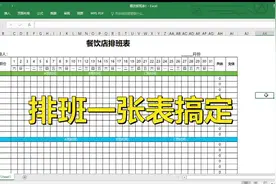 餐饮管理：员工排班表自动统计，省时省力提高效率！