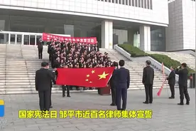 国家宪法宣传日，邹平近百名律师集体宣誓，面对国旗许下承诺视频封面