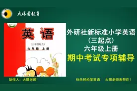 外研社新标准小学英语三起点六年级上册期中考试专项辅导
