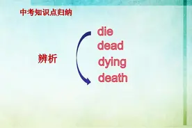 中考知识点归纳  die / dead / dying / death 用法