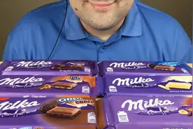 俄罗斯大叔吃六大块巧克力，看起来真好吃视频封面